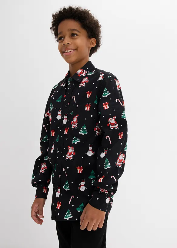 Langarmhemd mit Weihnachtsmotiv, bonprix