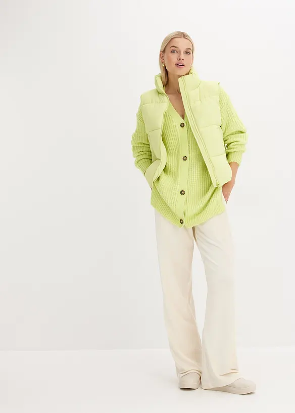 Grobstrickjacke aus weichem Wollmix, bonprix