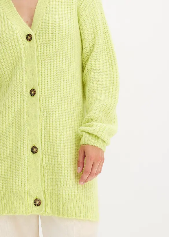 Grobstrickjacke aus weichem Wollmix, bonprix