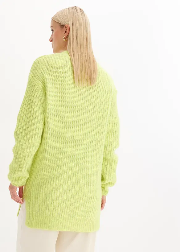 Grobstrickjacke aus weichem Wollmix, bonprix