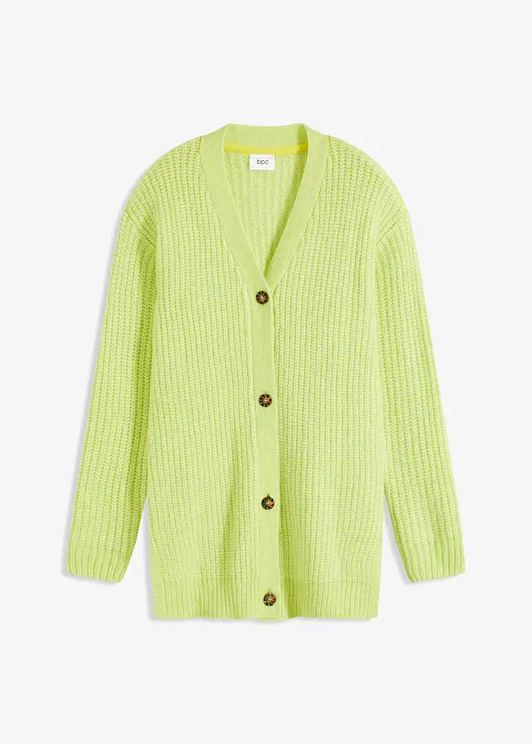 Grobstrickjacke aus weichem Wollmix, bonprix