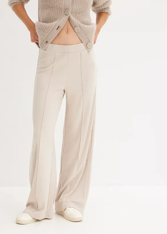 Pantalon en jersey et punto di roma confortable, bonprix
