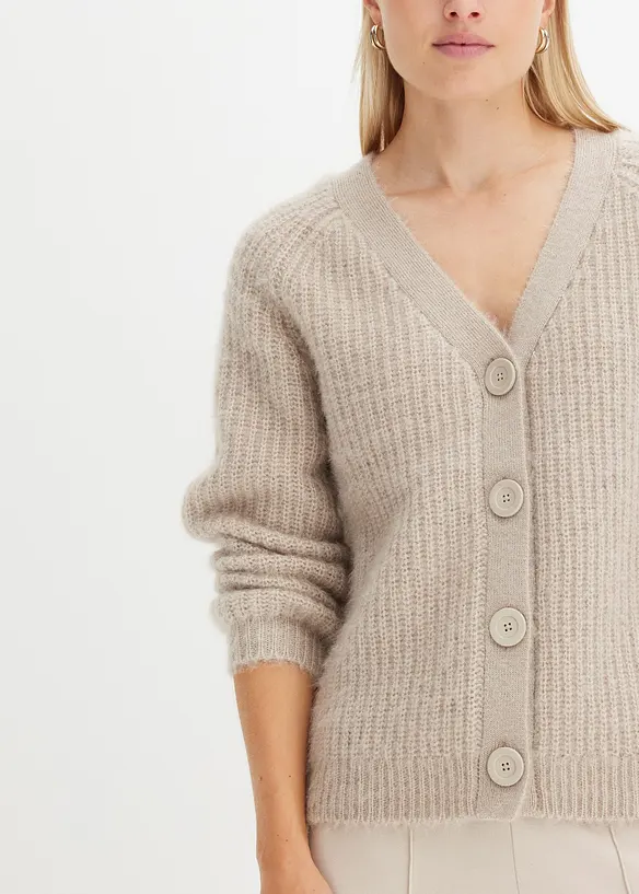 Gilet en maille côtelée, bonprix