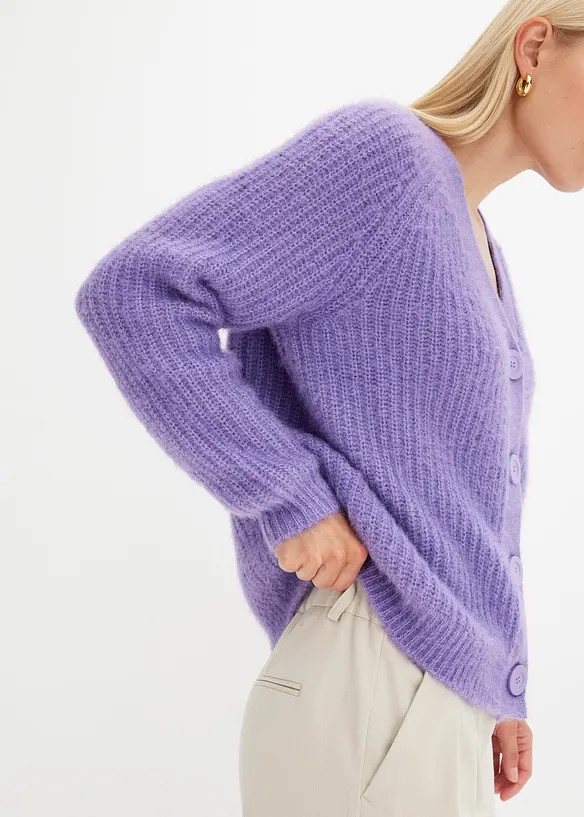 Gerippte Strickjacke, bonprix