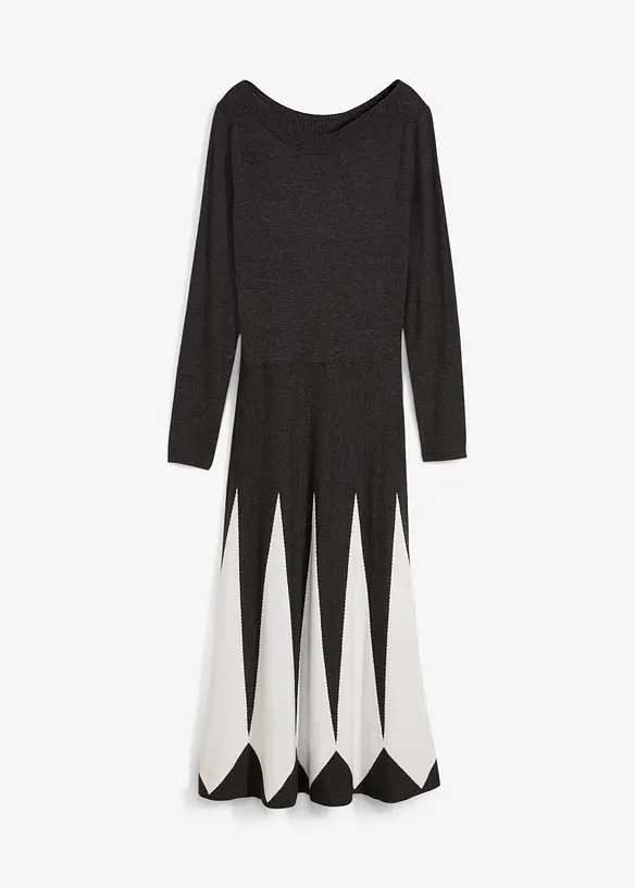 Strickkleid im Rautendesign, bonprix