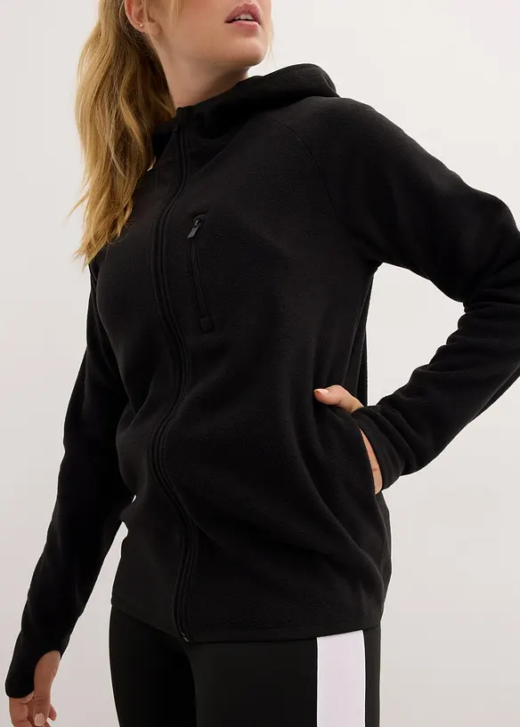 Polaire Zippée NEXT Pour Fille - Avec Poches, Noir, Taille 5 Ans