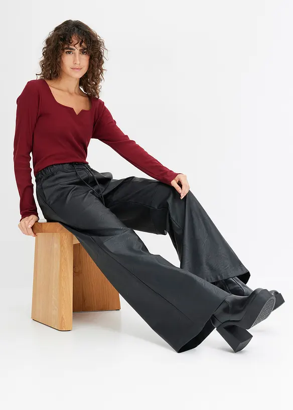 Pantalon enduit, bonprix
