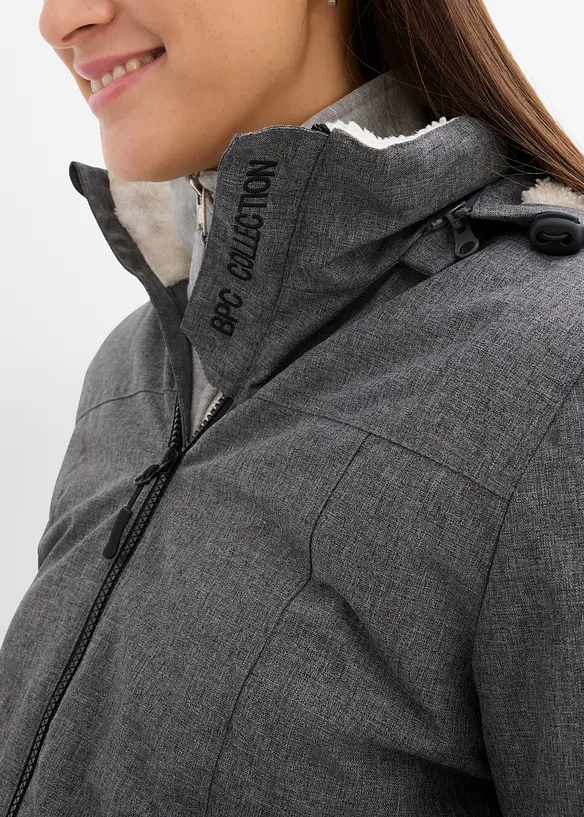 Kuschelige 3-in-1 Umstandsjacke und Tragejacke, bonprix