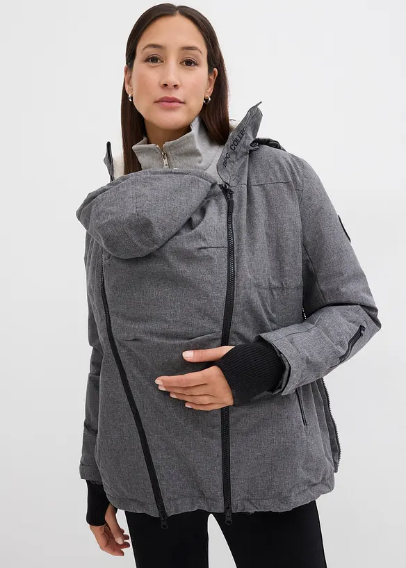 Kuschelige 3-in-1 Umstandsjacke und Tragejacke, bonprix