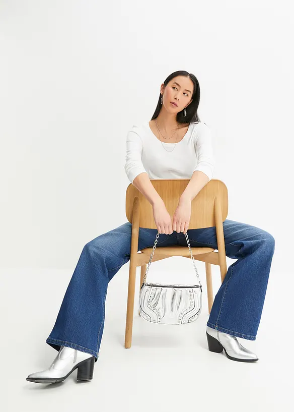 Langarmshirt aus reiner Bio-Baumwolle, bonprix