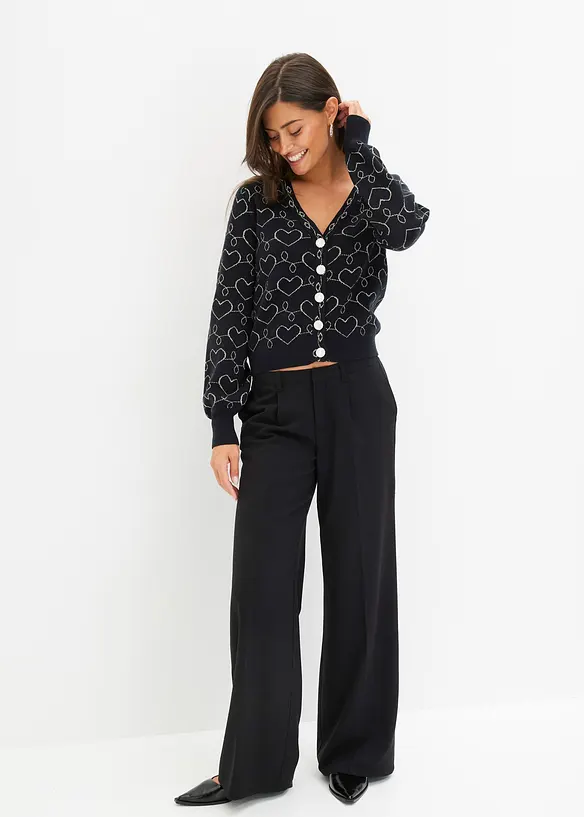Pantalon à pinces en viscose mélangée, bonprix