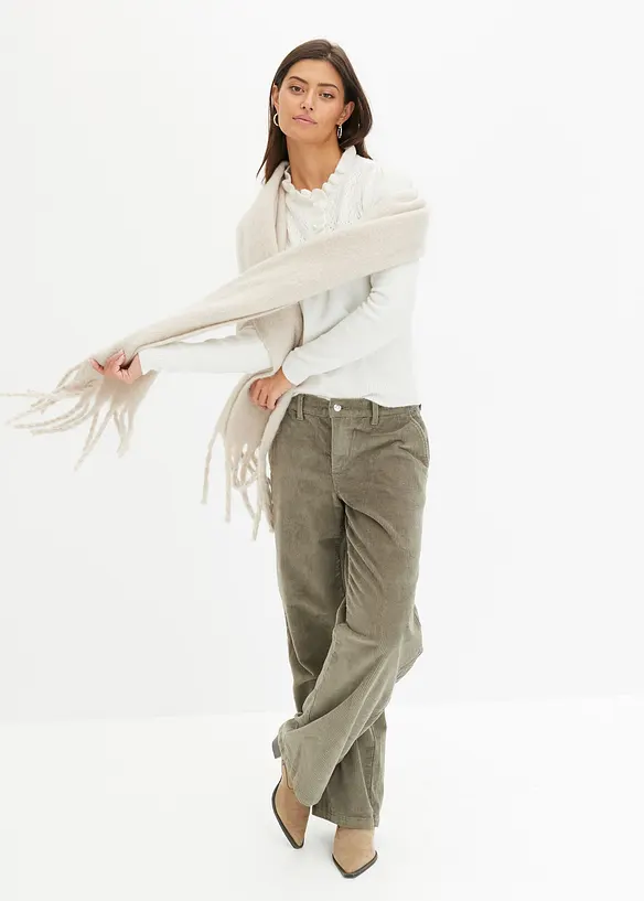Pantalon ample en velours côtelé, bonprix