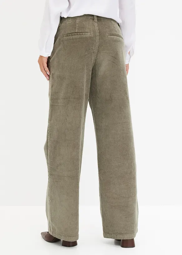 Pantalon ample en velours côtelé, bonprix