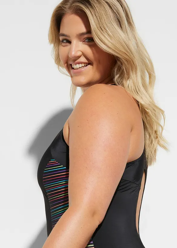 Badeanzug mit seitlichen Eins&auml;tzen, bonprix