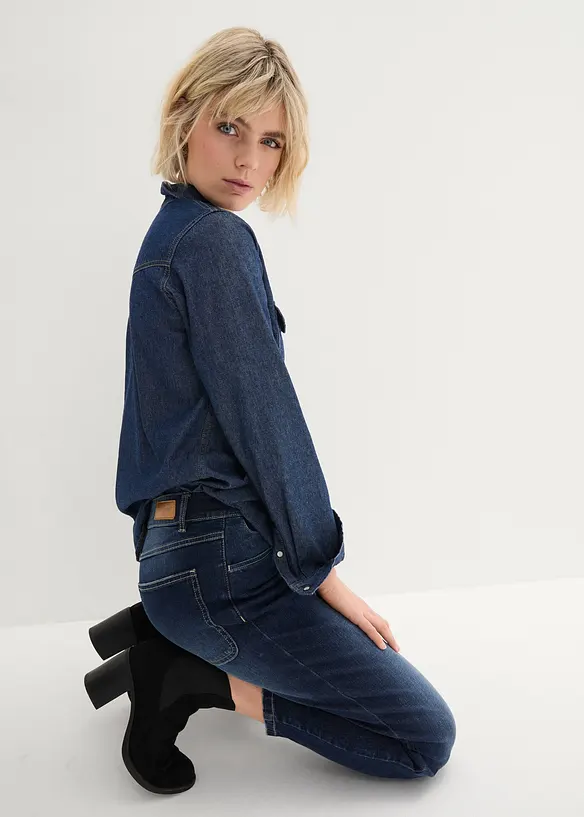 Jean Boyfriend taille moyenne, cropped, John Baner JEANSWEAR