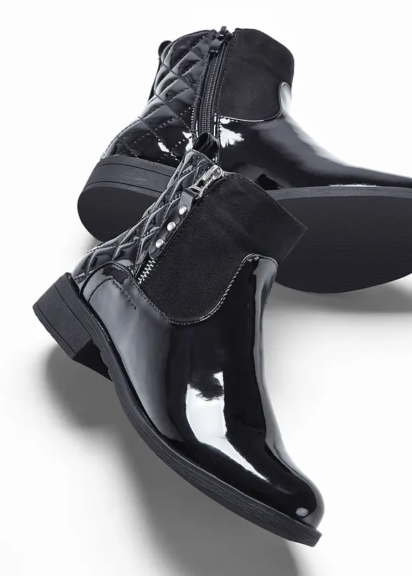 Bottines aspect verni, bonprix