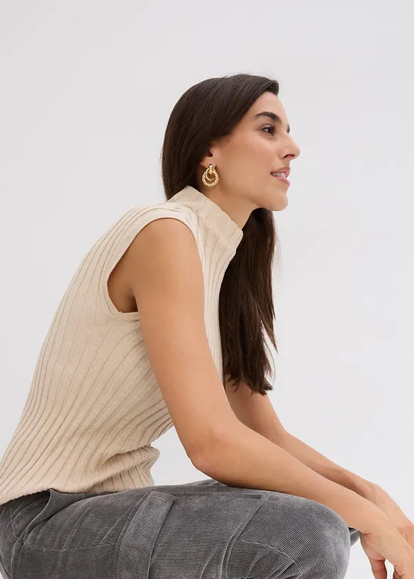 Pantalon taille élastiquée en velours côtelé, bonprix