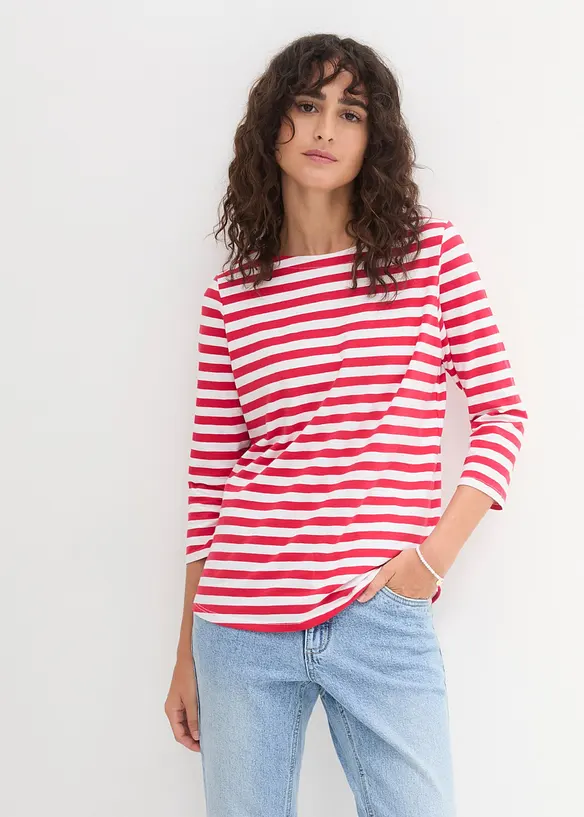 T-shirt à encolure bateau, bonprix