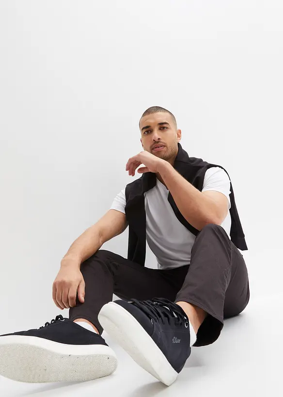 Pantalon droit stretch à taille élastiquée, Regular Fit, bonprix