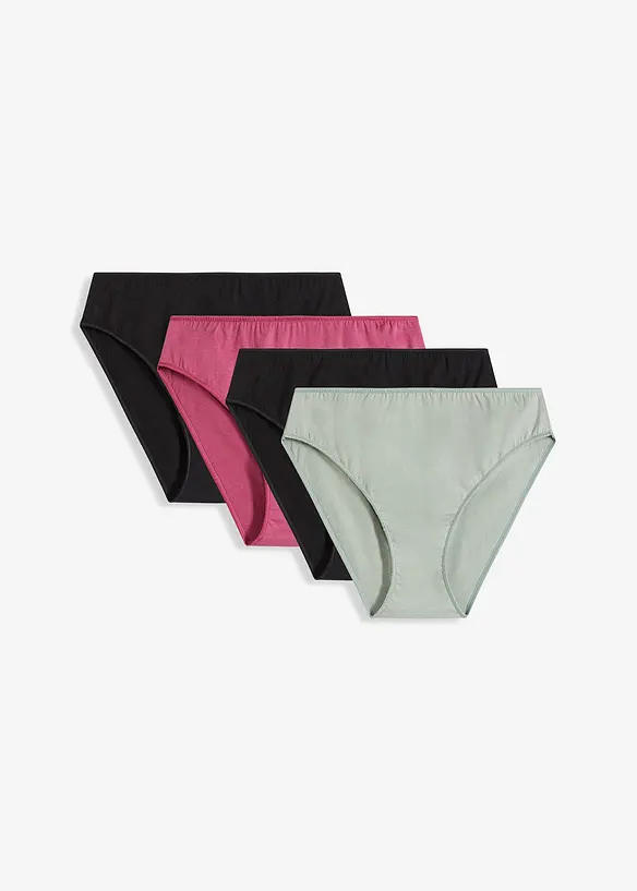 Slip mit Bio-Baumwolle (4er Pack), bonprix