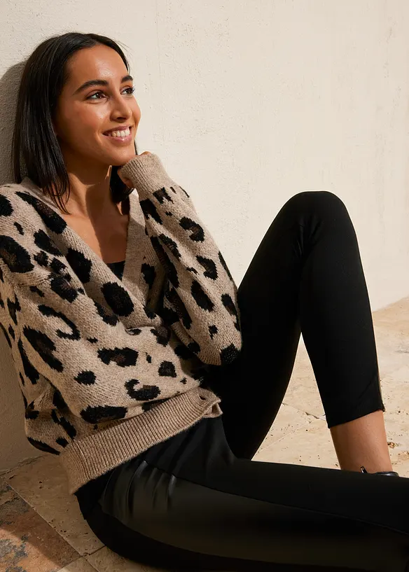 gemusterte Strickjacke, bonprix