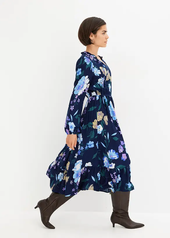 Midikleid aus fließender Viskose, bonprix