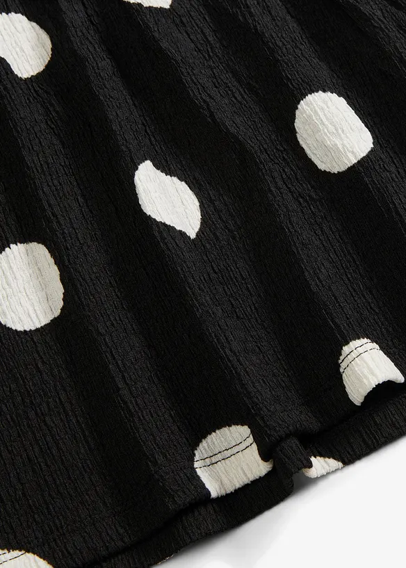 Langarmshirt aus strukturiertem Crêpe, bonprix