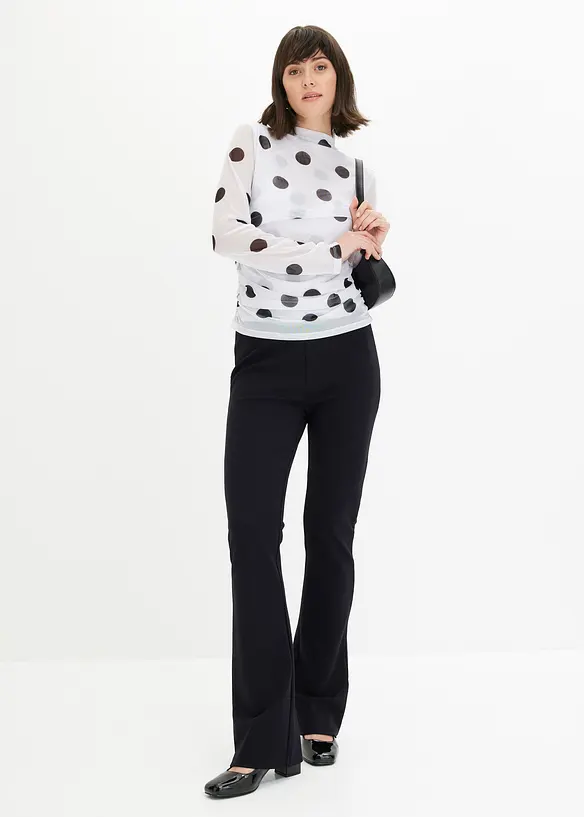 Langarmshirt aus zartem Mesh, bonprix
