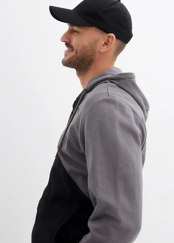 Kapuzen-Sweatjacke aus reiner Bio-Baumwolle, bonprix