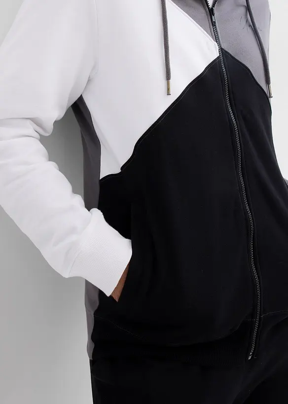 Kapuzen-Sweatjacke aus reiner Bio-Baumwolle, bonprix