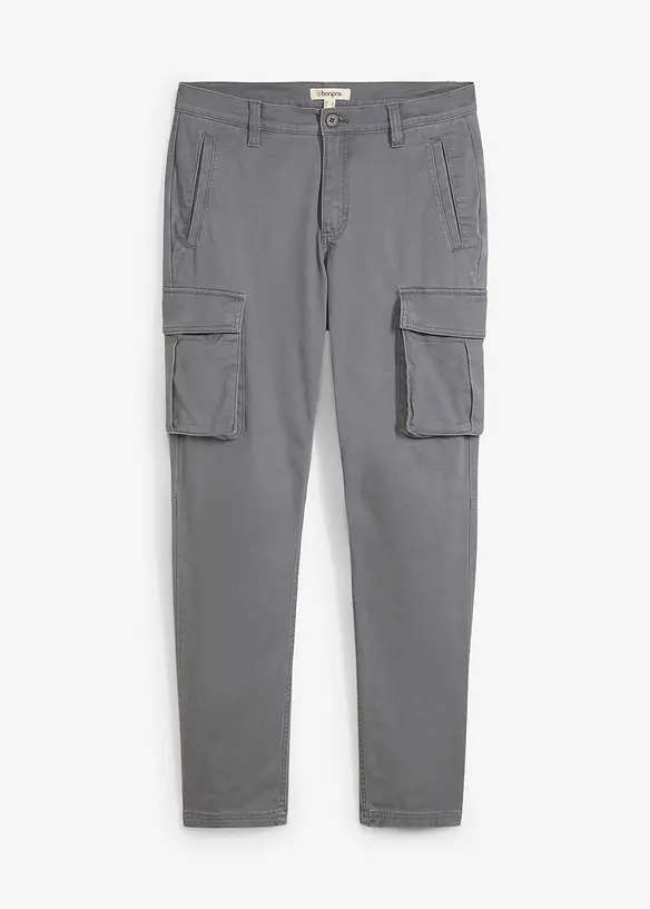 Pantalon droit en coton extensible, regular, bonprix