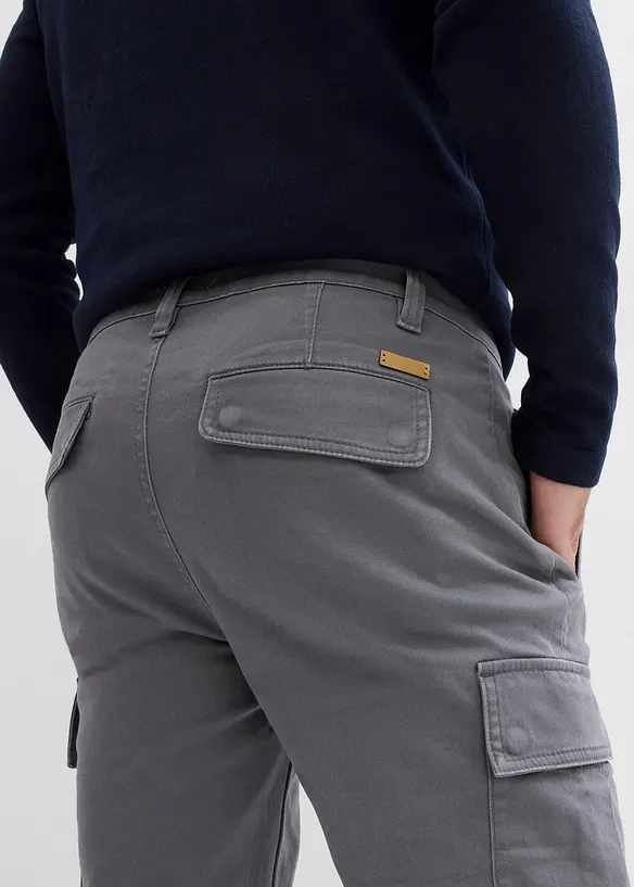 Pantalon droit en coton extensible, regular, bonprix