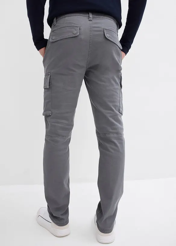 Pantalon droit en coton extensible, regular, bonprix