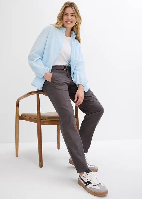 Pantalon en coton extensible, bonprix