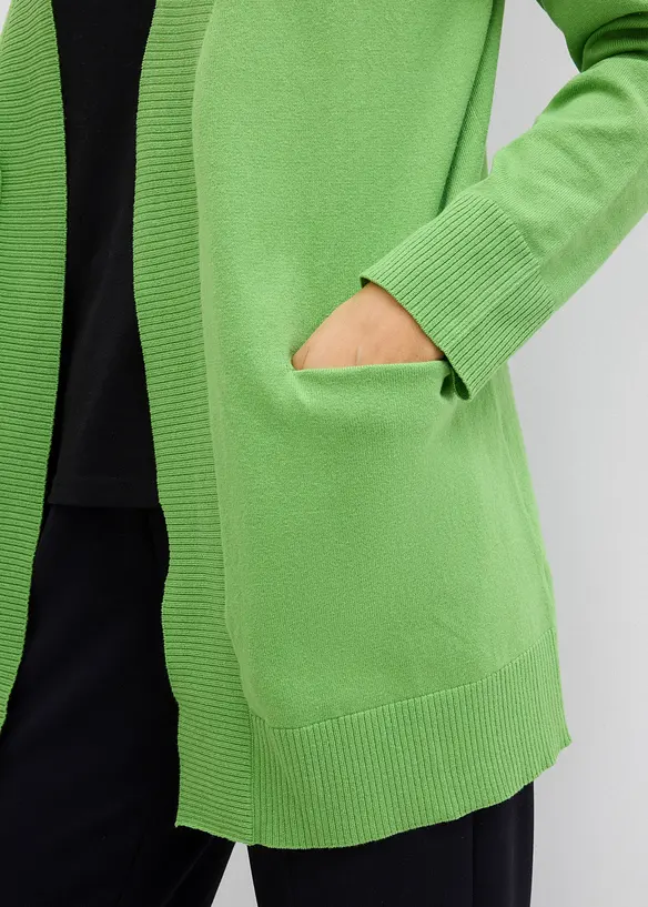 Gilet en maille avec poches, manches longues, bonprix