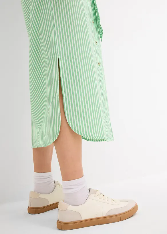 Gestreiftes Blusenkleid mit Bindeband, bonprix
