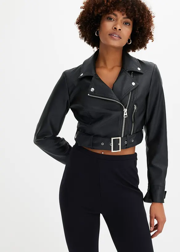 Biker-Jacke im Crop-Schnitt, bonprix