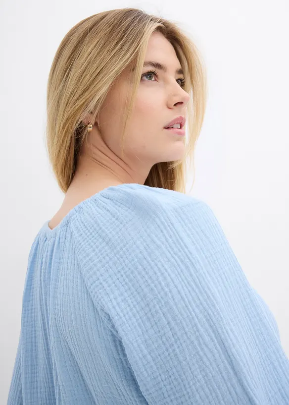 Blouse ample en gaze de coton, bonprix