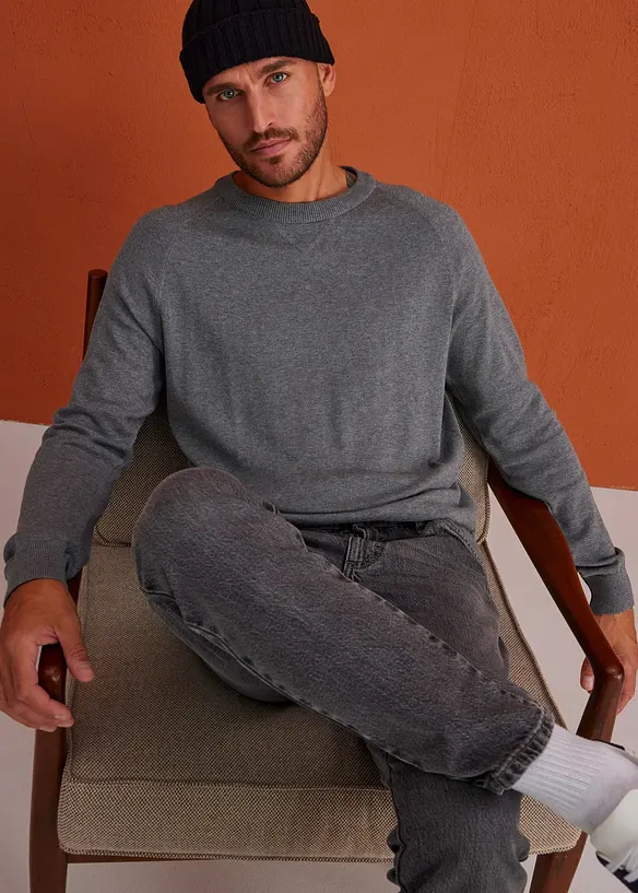 Feinstrickpullover (2er Pack) aus reiner Baumwolle, bonprix