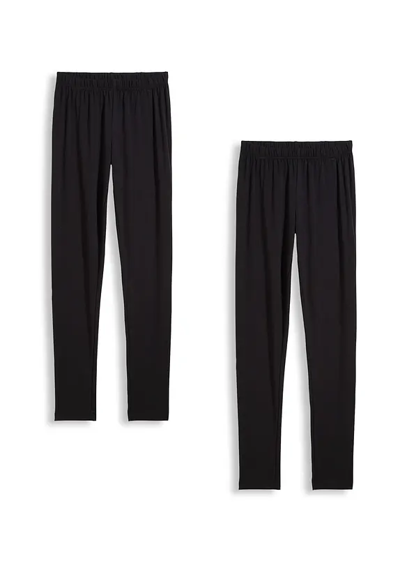 Leggings aus elastischem Bio-Baumwoll-Mix (2er Pack), bonprix