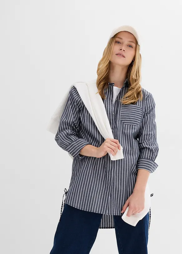 Longbluse  aus reiner Baumwolle, bonprix