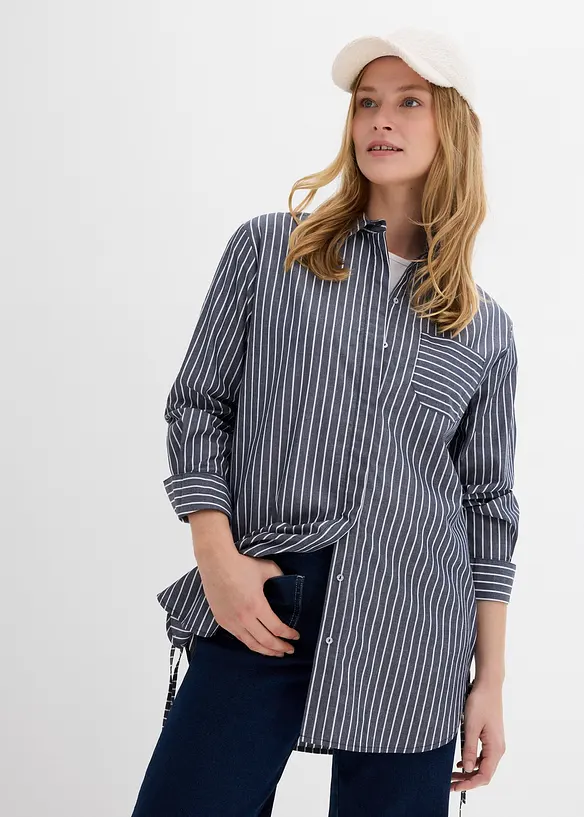 Longbluse  aus reiner Baumwolle, bonprix