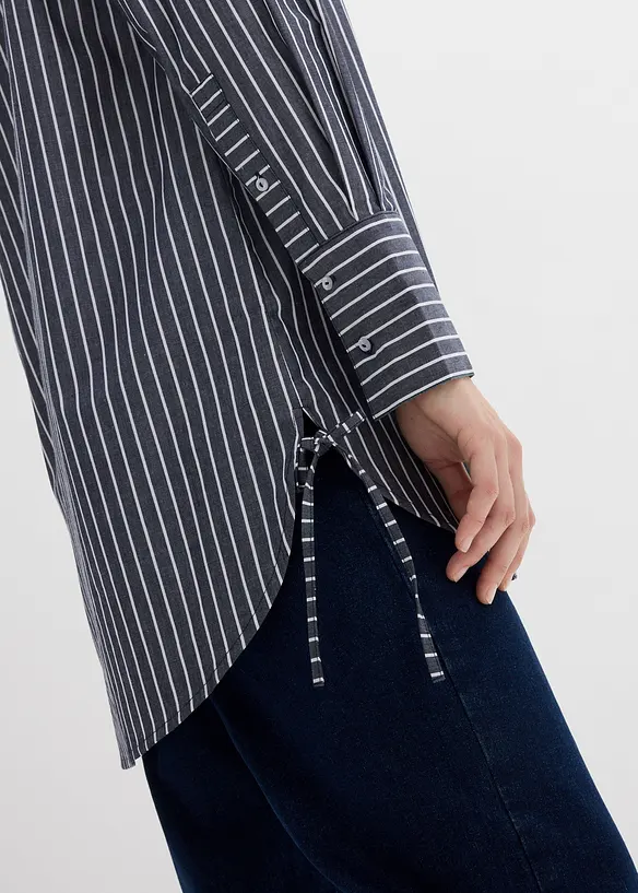 Longbluse  aus reiner Baumwolle, bonprix