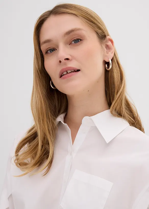 Chemisier cropped 100% coton, bonprix
