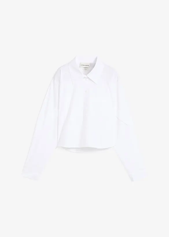 Chemisier cropped 100% coton, bonprix