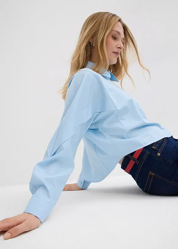 Chemisier cropped 100% coton, bonprix