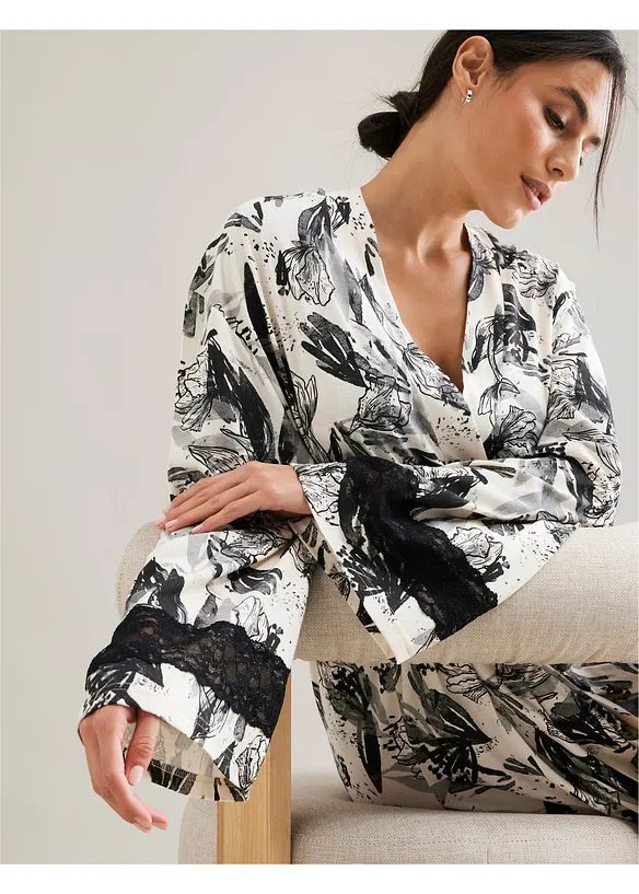 Kimono Bademantel aus softem Viskose-Mix, bonprix