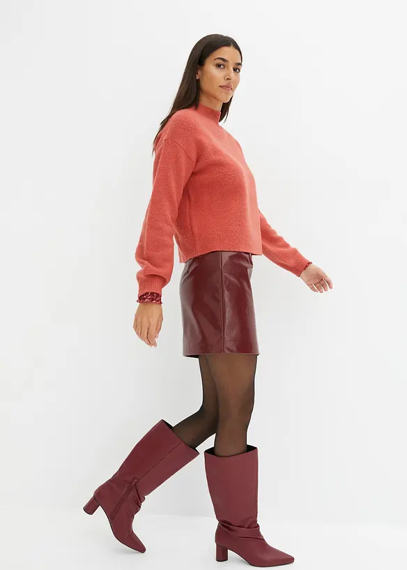 Mini-jupe enduite, bonprix
