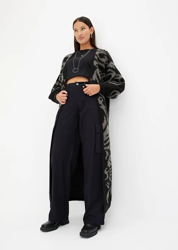 Gilet long en maille, bonprix