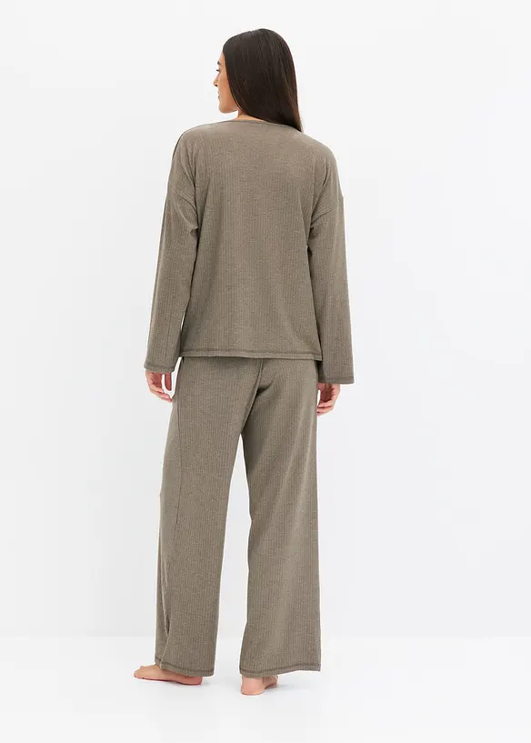 Oversized Loungewear Hausanzug aus weicher Rippe, bonprix